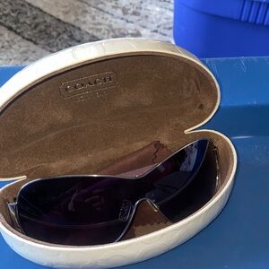 Coach Women's Black Sunglasses with Cream Case